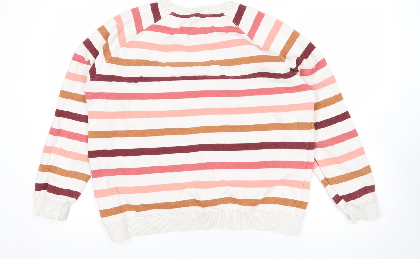 Crew Clothing Company Women's Multicoloured Striped Cotton Pullover Sweatshirt Size 14