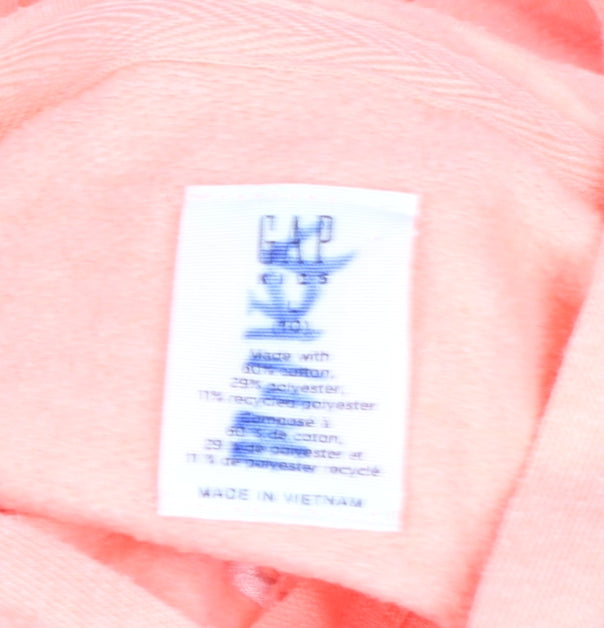 GAP Girls Peach Full Zip Hoodie Cotton Blend Casual 10 Years