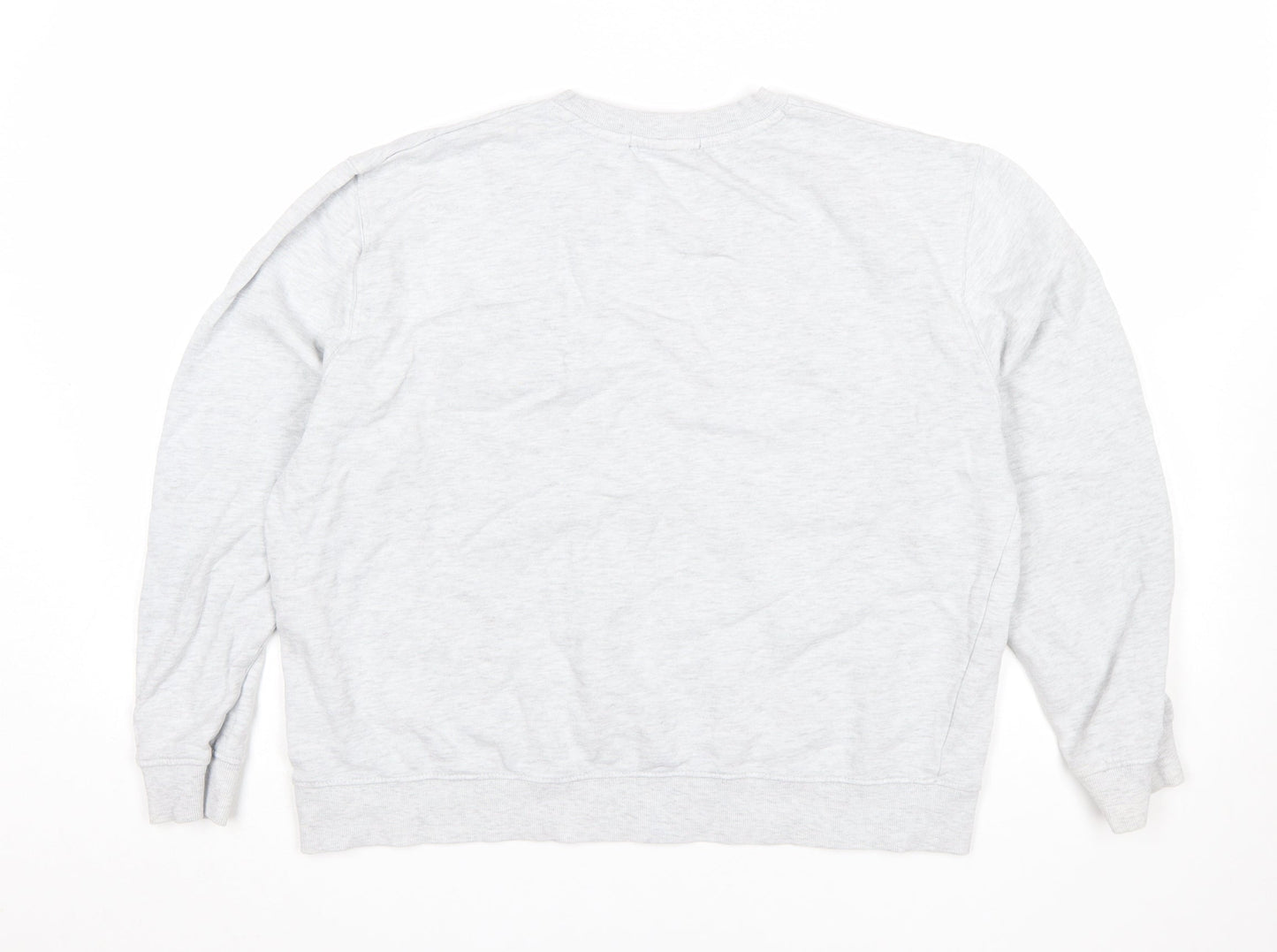 French Connection Women’s Grey Love Logo Sweatshirt XL Cotton Blend