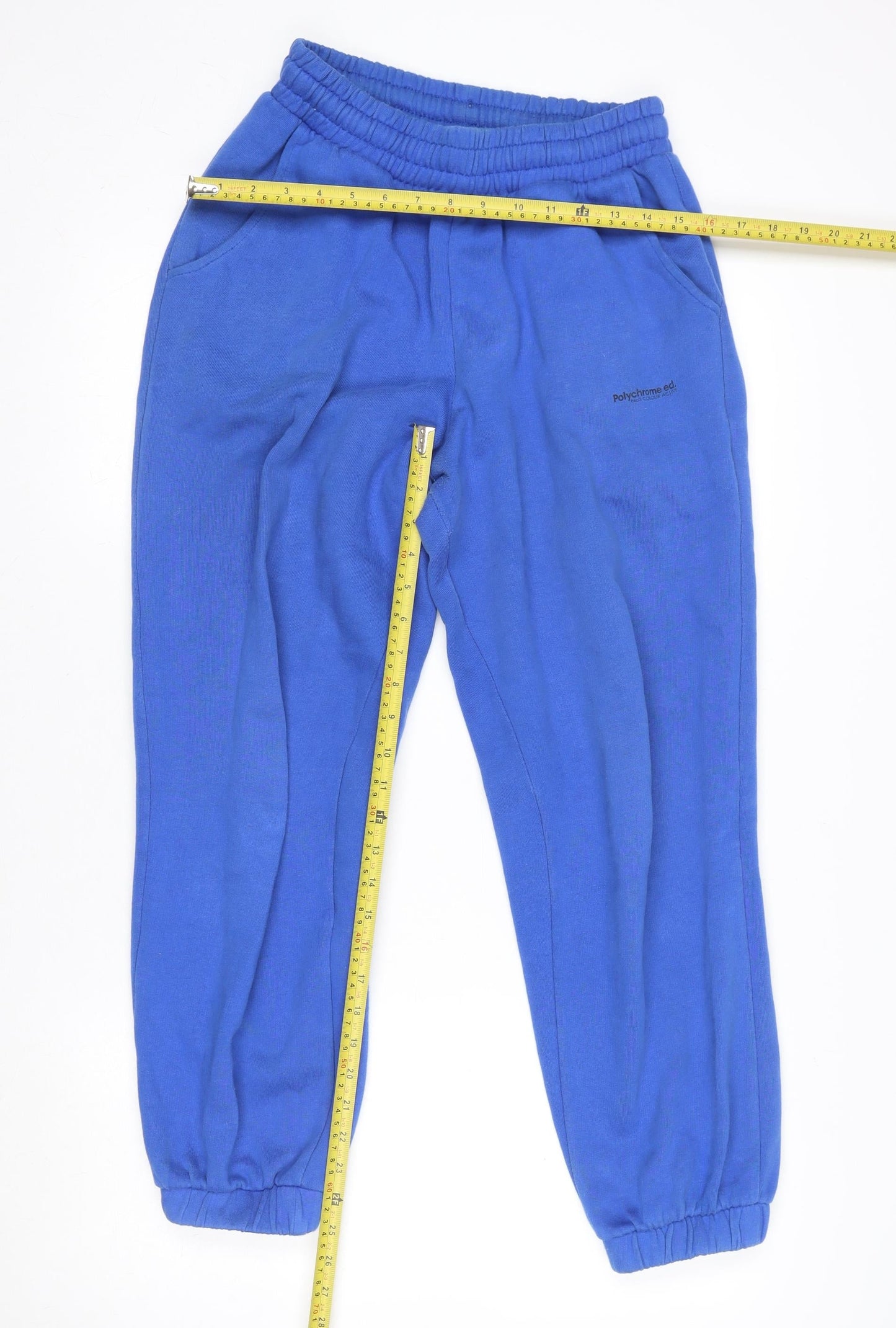 Pull & Bear Blue Cotton Blend Women's Jogger Trousers Size M