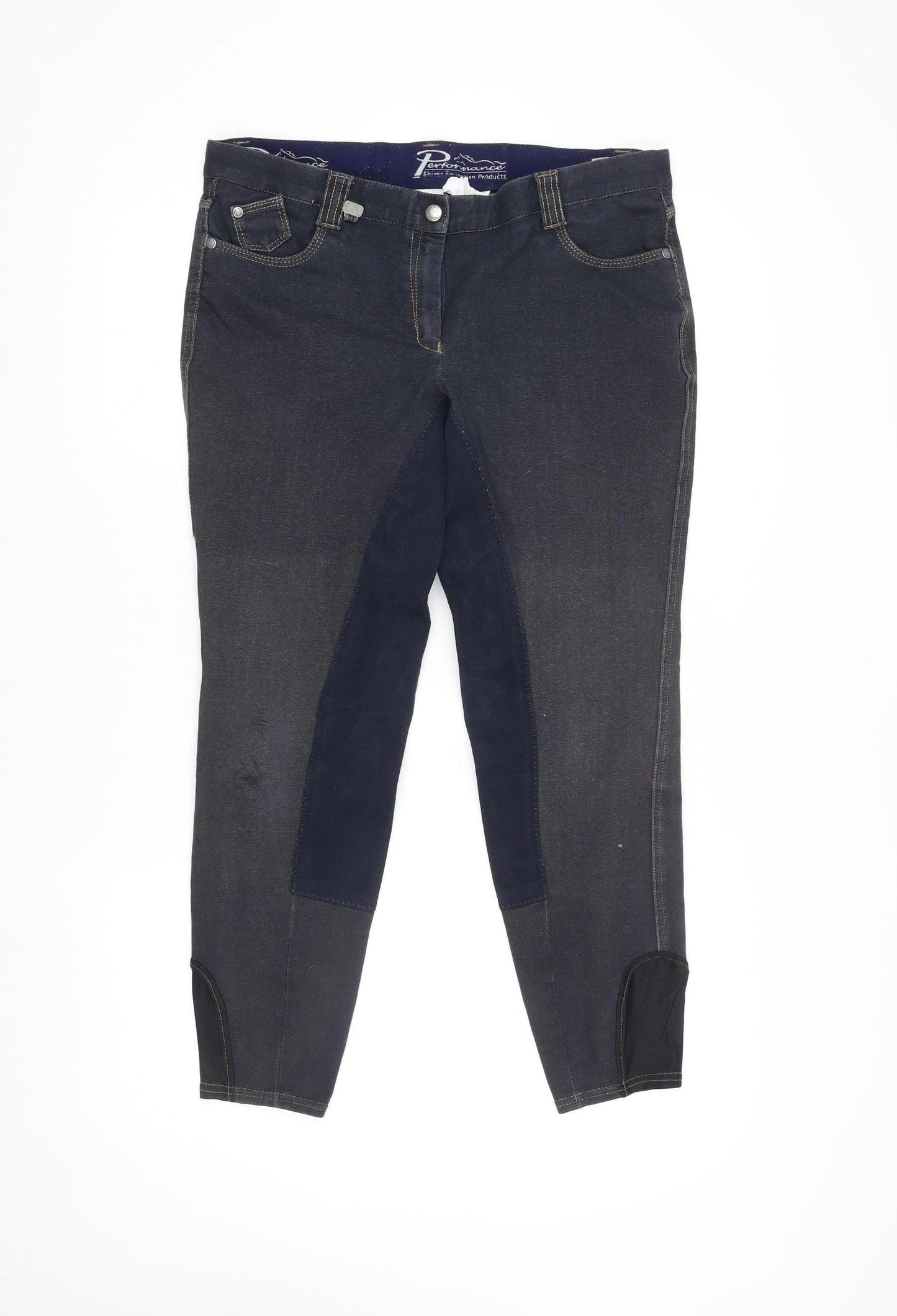 Shires Womens Blue 32 Riding Jodhpur Trousers Stretch Cotton