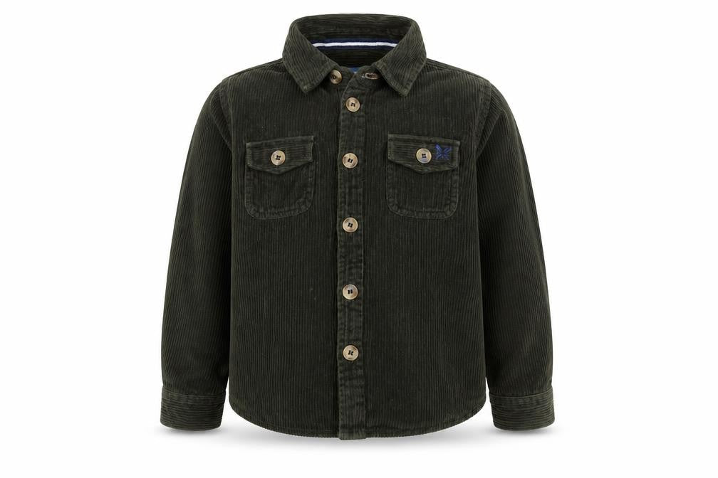 Crew Clothing Green Corduroy Shirt Jacket 7-8 Years Button Front