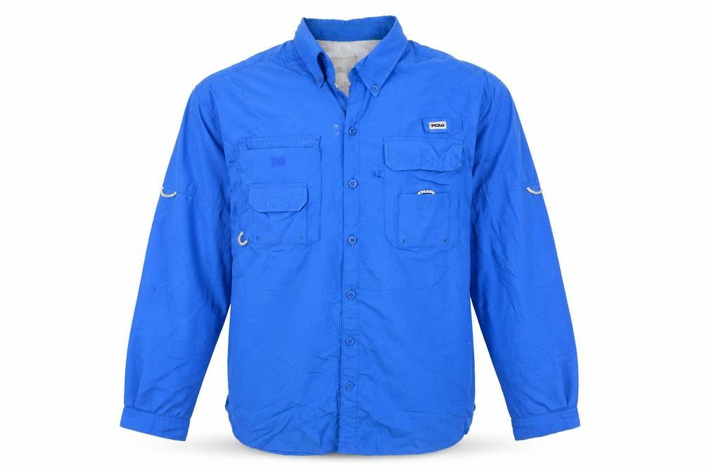 TCLA Men's Blue Lightweight Nylon Hiking Windbreaker Jacket L