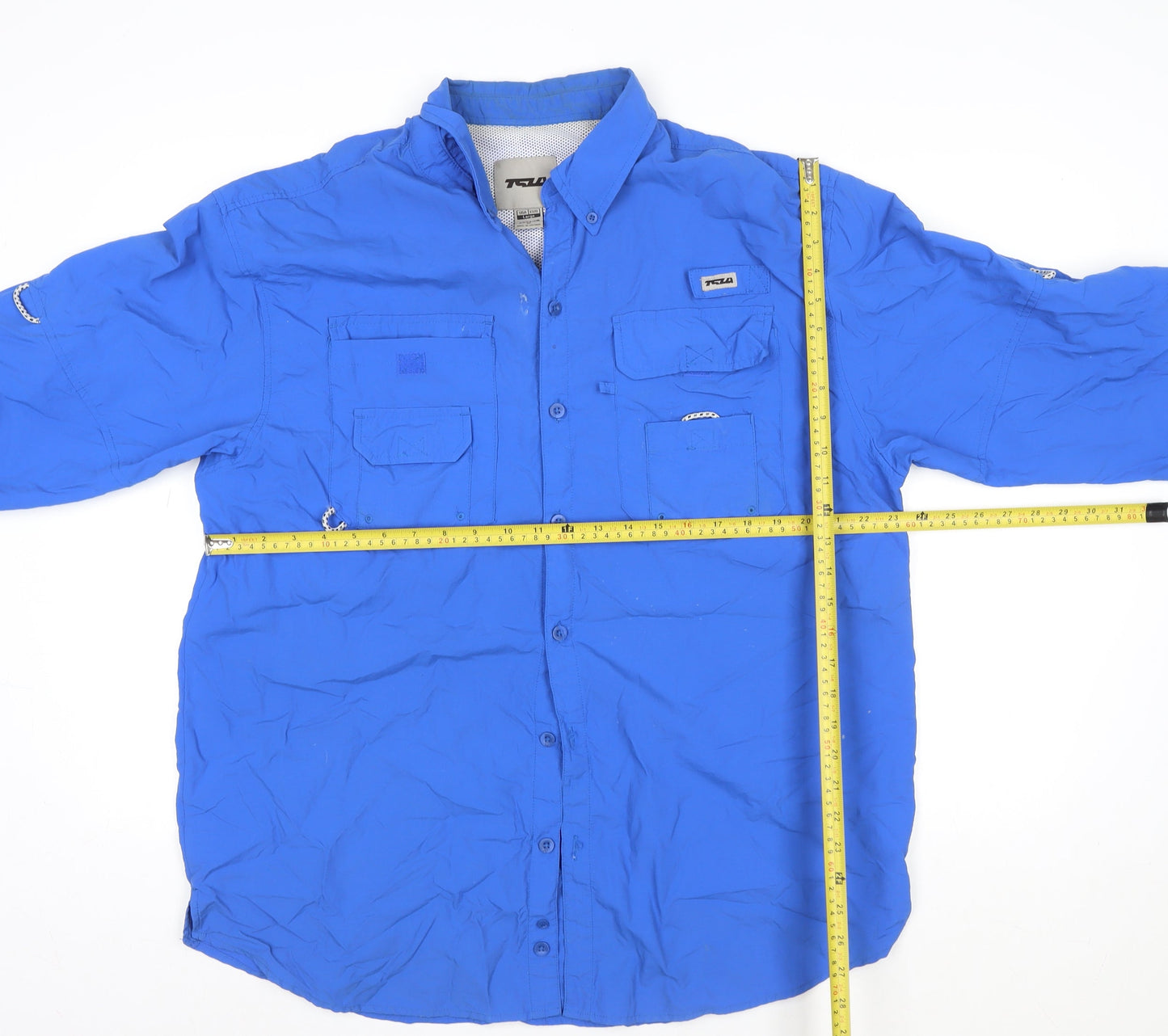 TCLA Men's Blue Lightweight Nylon Hiking Windbreaker Jacket L
