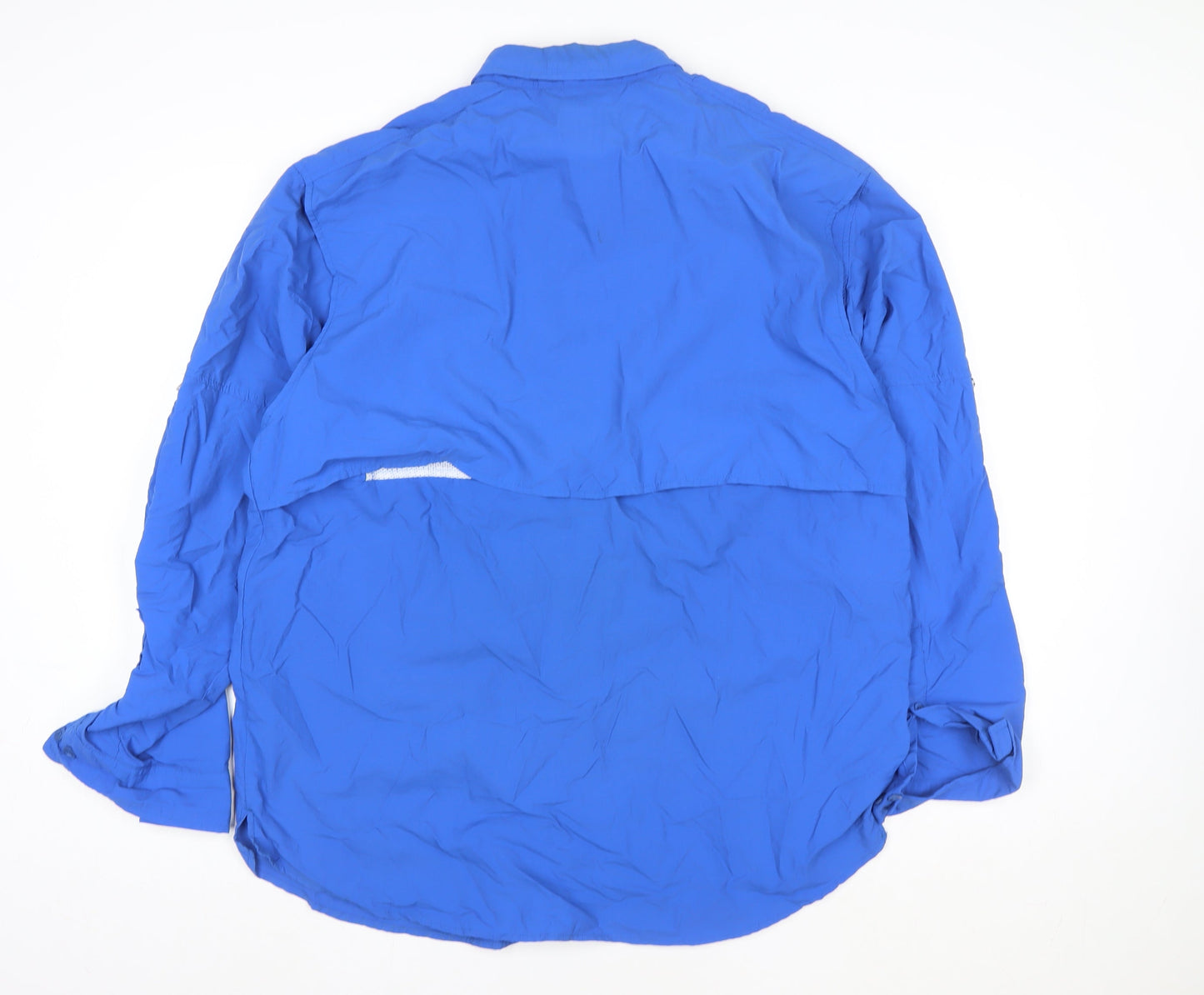 TCLA Men's Blue Lightweight Nylon Hiking Windbreaker Jacket L