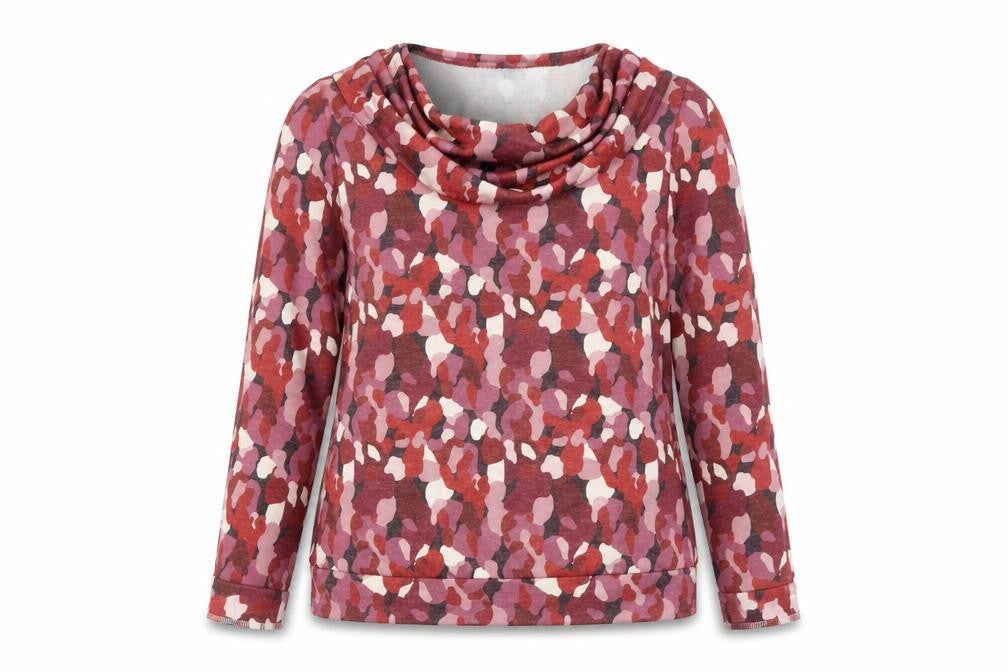 YEW Women's Multicoloured Cowl Neck Jersey Blouse Size L