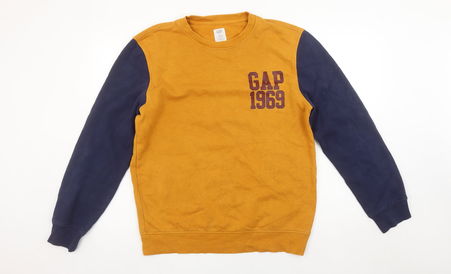 GAP Men’s Brown & Navy Crew Neck Graphic Sweatshirt M