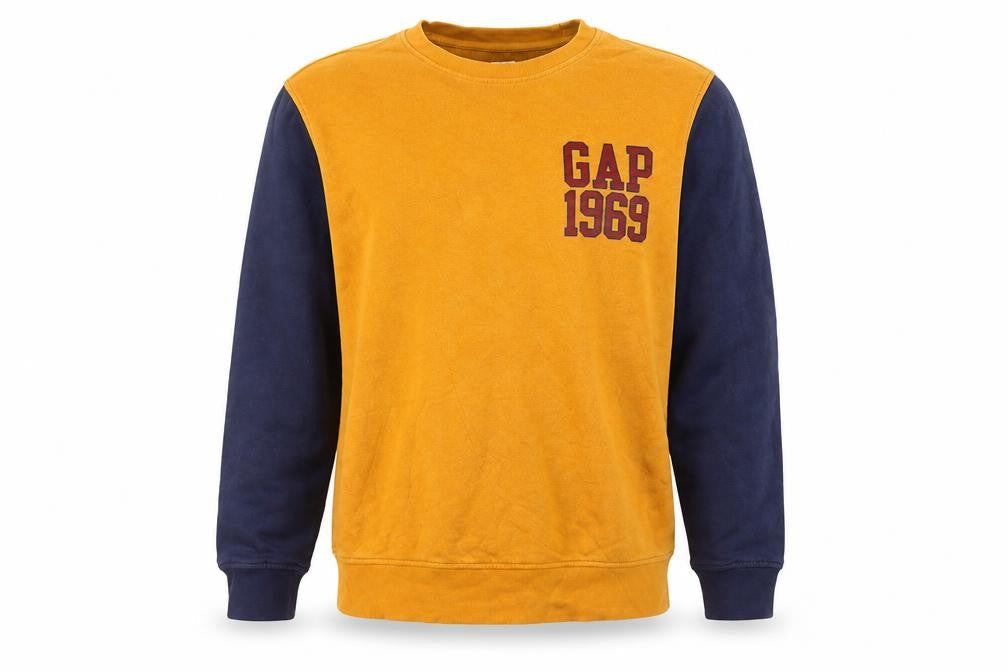 Gap Men’s Brown & Navy Crew Neck Graphic Sweatshirt M
