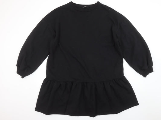 F&F Women Black Size 18 Long Sleeve Tunic Sweatshirt Dress