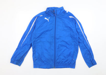 Additional front view of Puma boys’ blue track jacket, size 14, years lightweight full zip sports top
