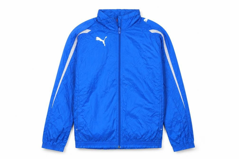 Puma Boys Blue Track Jacket Size 14 Years Lightweight Full Zip Sports Top