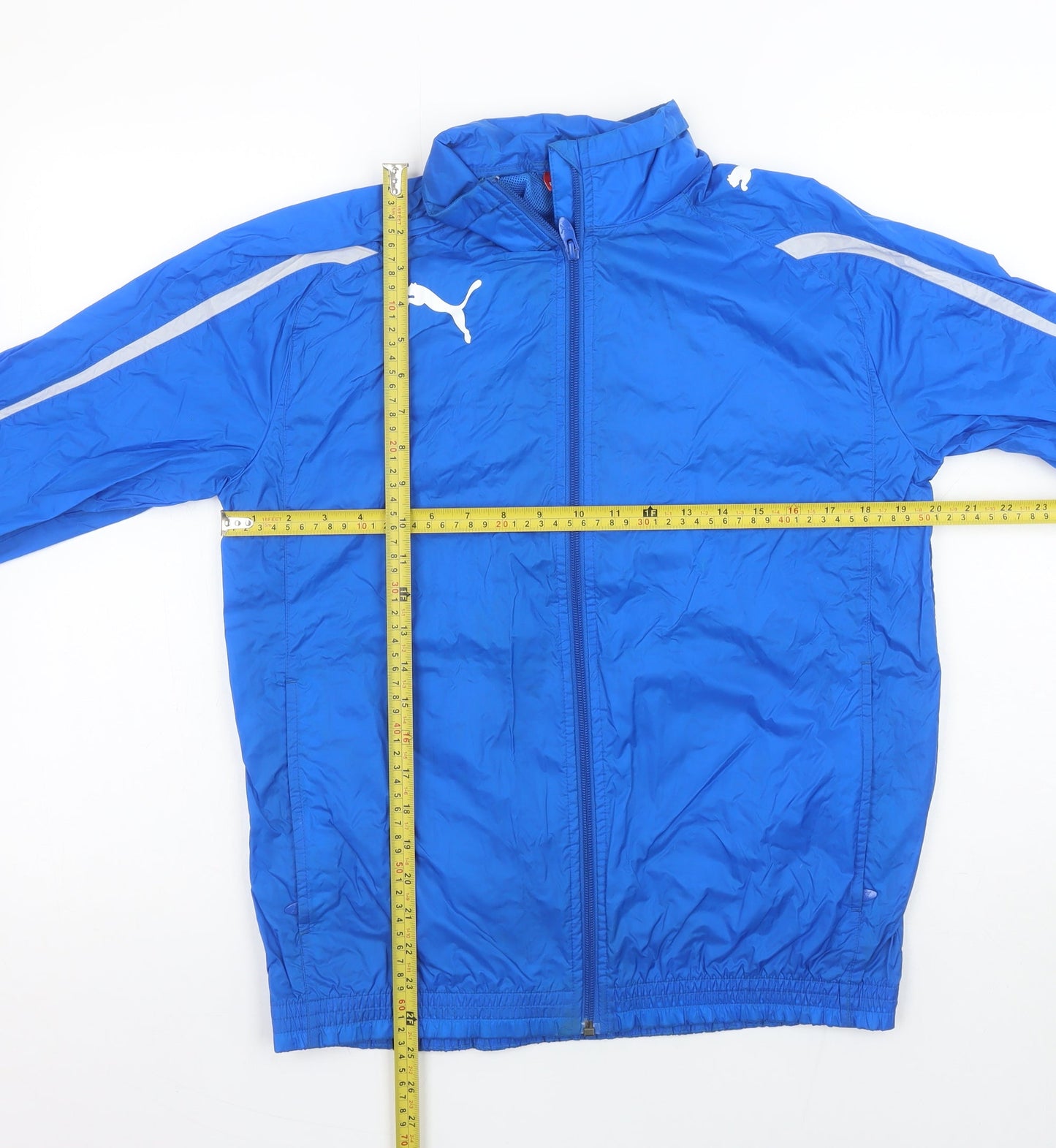 Puma Boys Blue Track Jacket Size 14 Years Lightweight Full Zip Sports Top