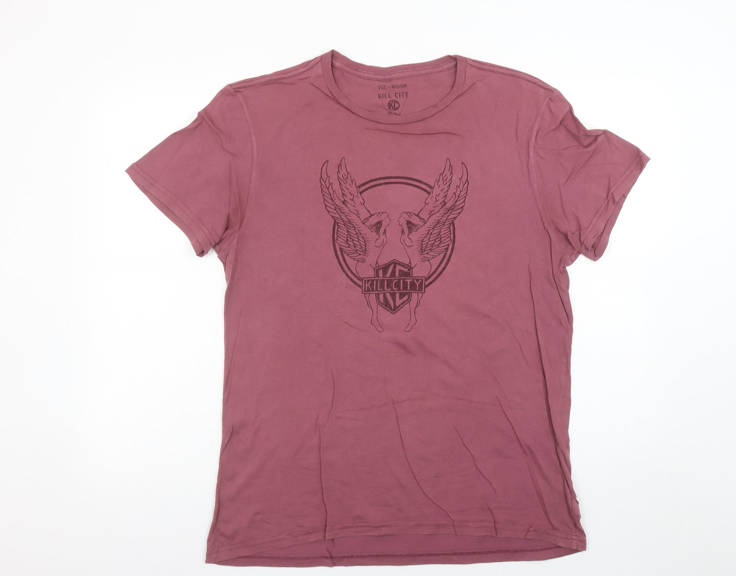 Kill City Men's Red Graphic Cotton T-Shirt Size M Gothic Rock Style