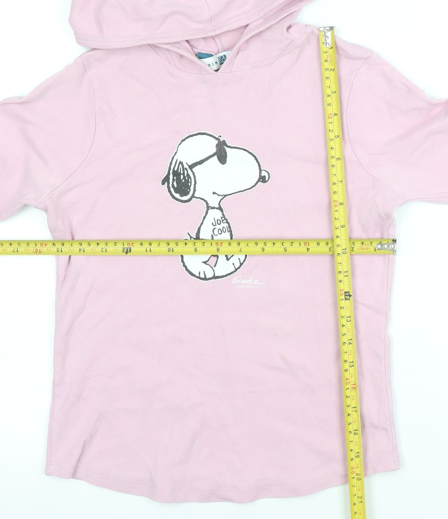 New Look Girls Pink Snoopy Pullover Hoodie - Size 12 Years