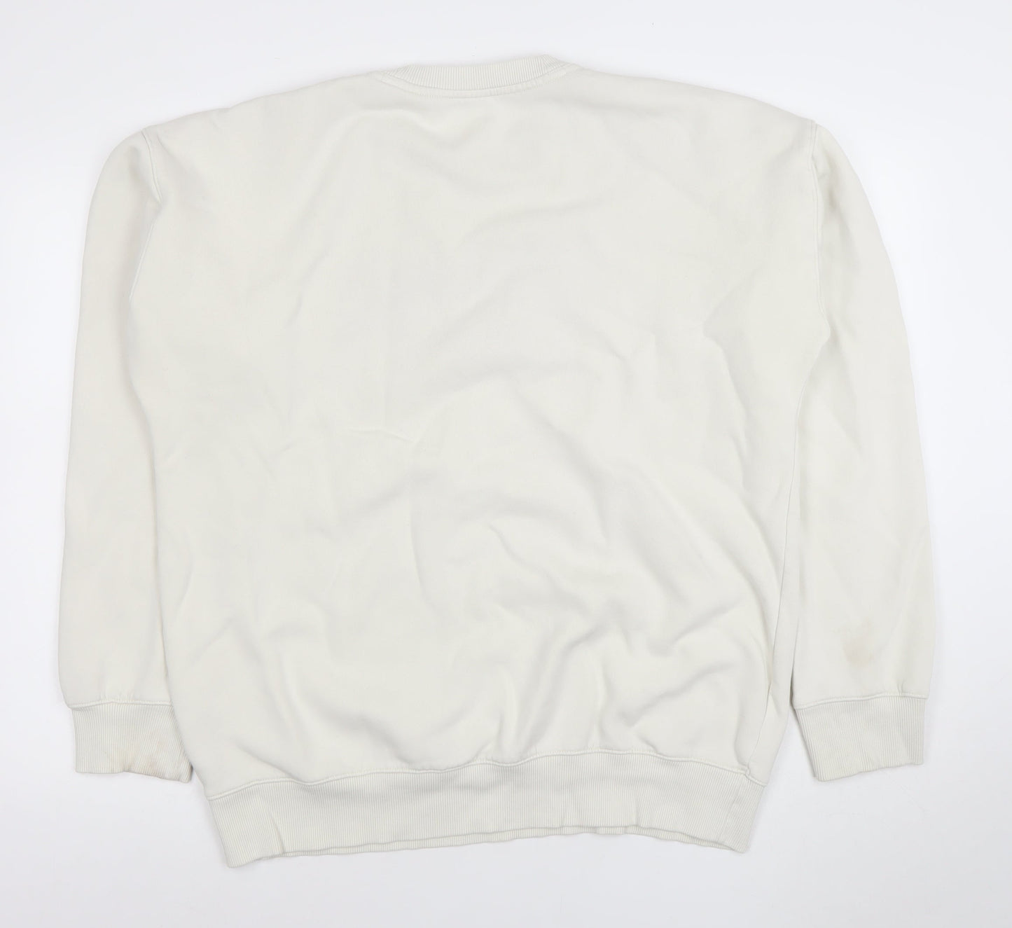 Reebok Men's White Logo Pullover Sweatshirt Size L