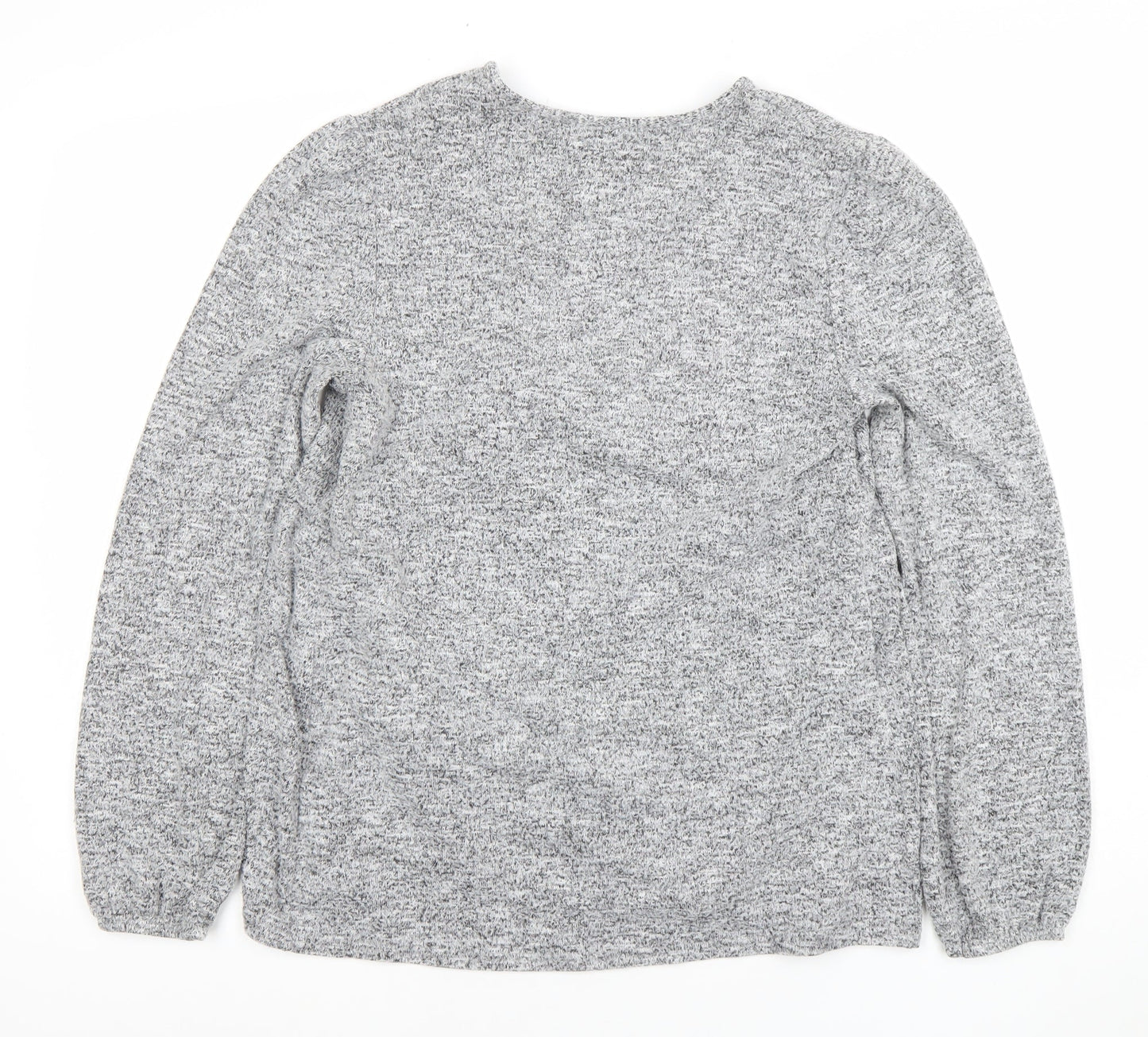 Next Maternity Grey V-Neck Knit Tunic Jumper Womens Size 12