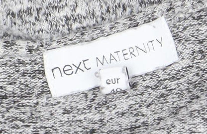 Next Maternity Grey V-Neck Knit Tunic Jumper Womens Size 12