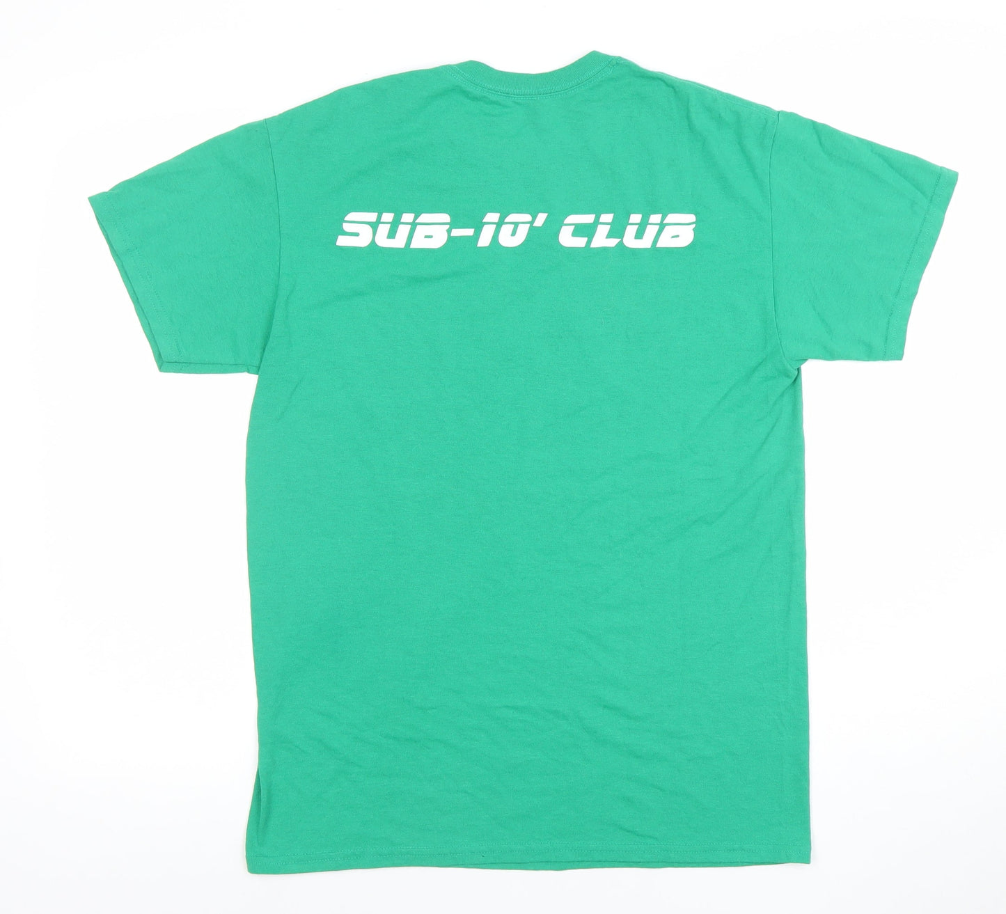 Gildan Men's Green Medium Graphic T-Shirt Skinny Ergos Sports Tee