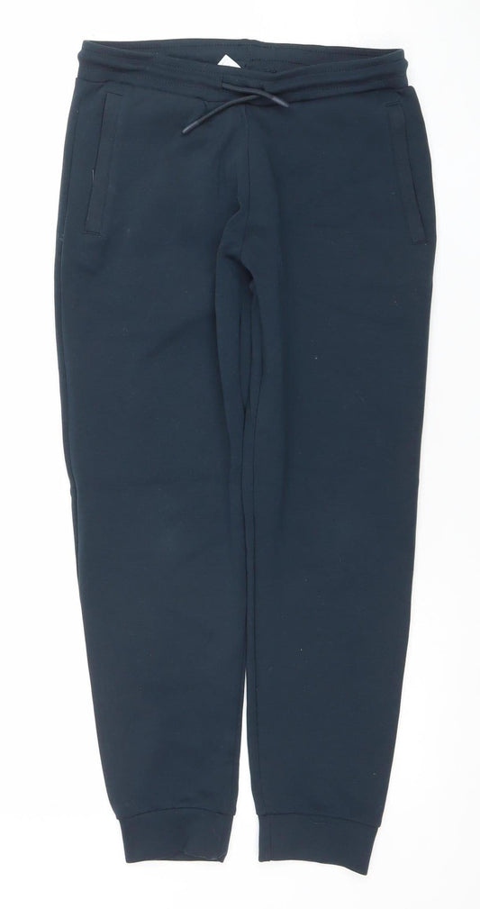Dunnes Stores Boys Blue Jogger Trousers 28in Waist Polyester Cotton Blend