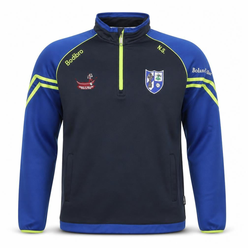 BodiBro Men's Blue XS 1/4 Zip Athletic Sweatshirt Sports Top