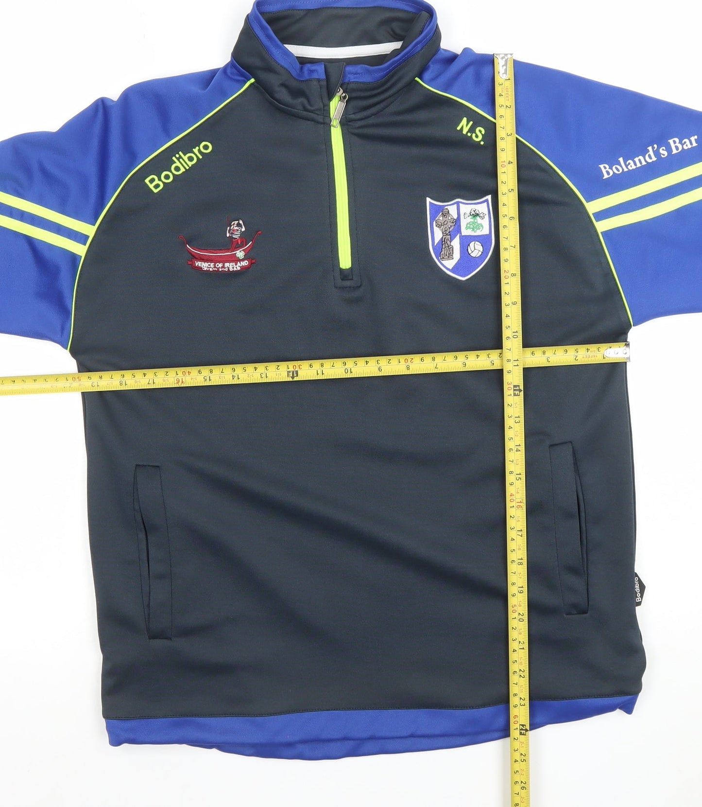 BodiBro Men's Blue XS 1/4 Zip Athletic Sweatshirt Sports Top