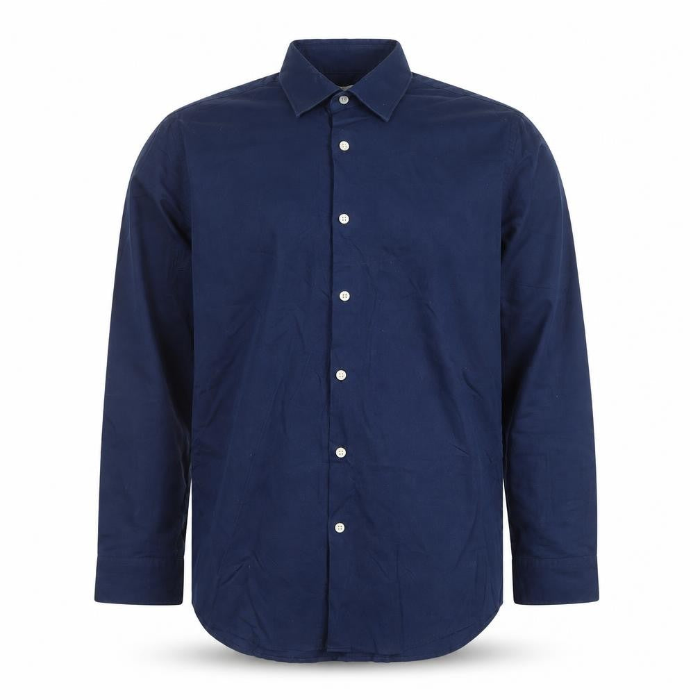 Zara Men Blue Slim Fit Long Sleeve Formal Dress Shirt Size L