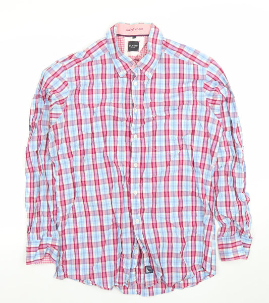 Olymp Men’s Multicoloured Check Long Sleeve Cotton Dress Shirt L