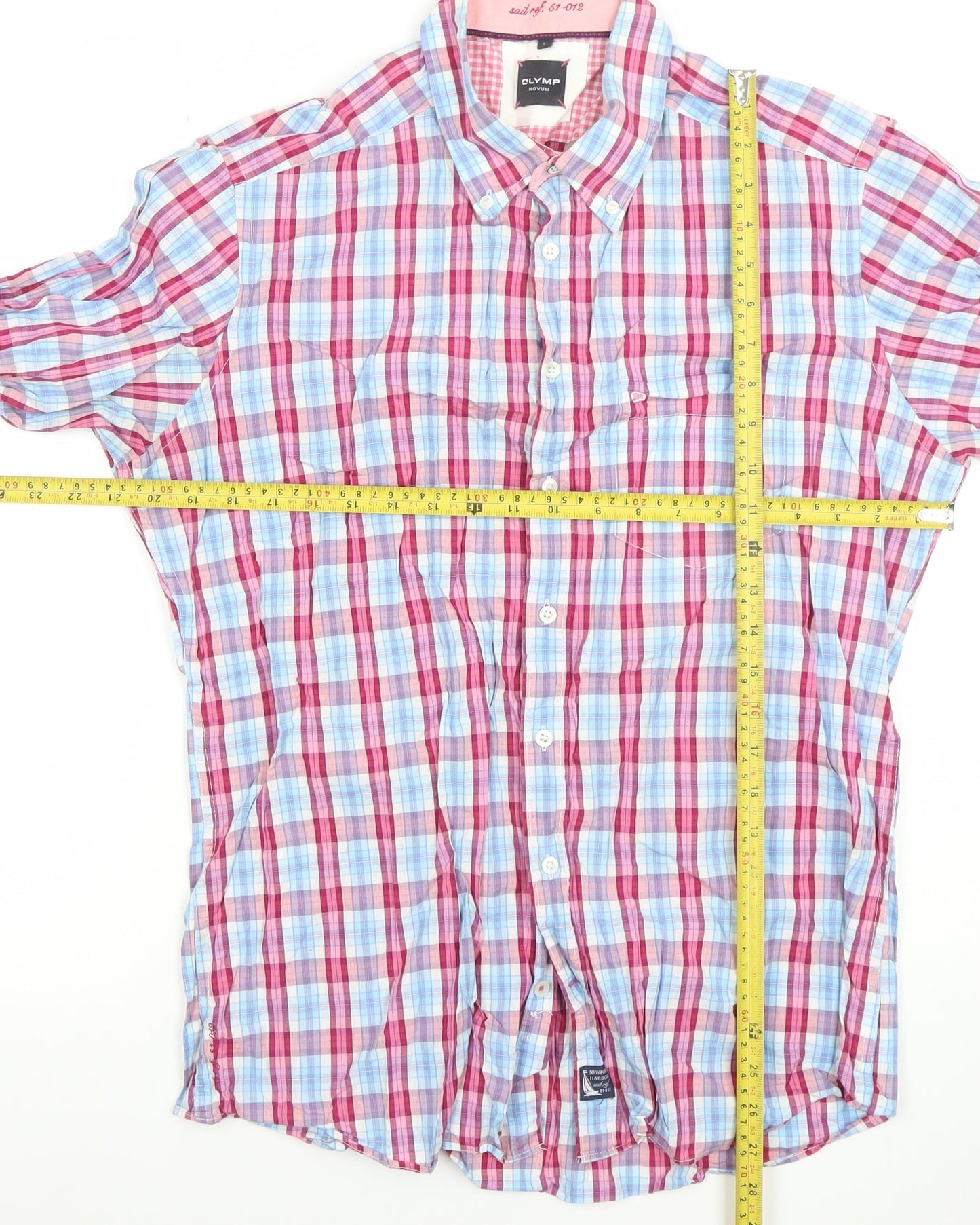 Olymp Men’s Multicoloured Check Long Sleeve Cotton Dress Shirt L