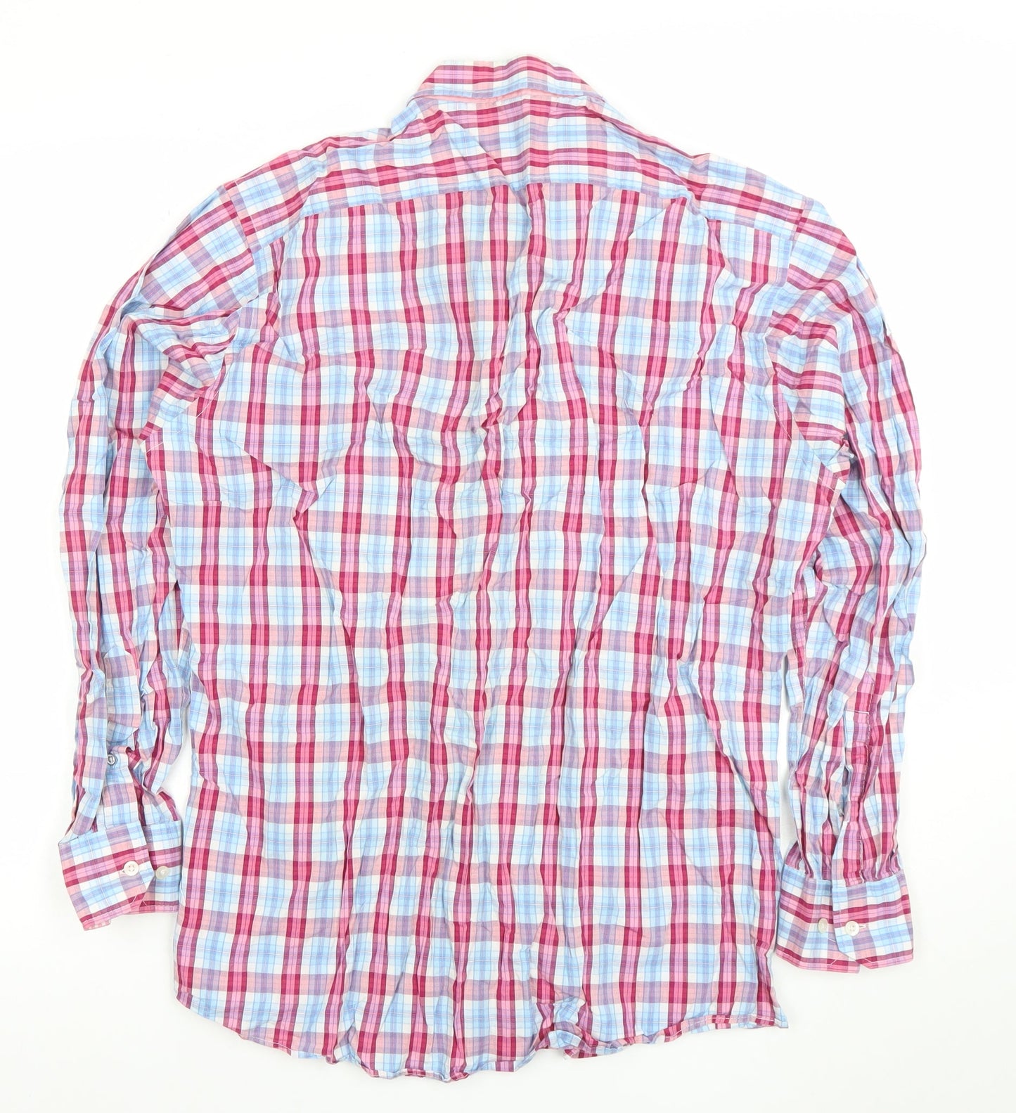 Olymp Men’s Multicoloured Check Long Sleeve Cotton Dress Shirt L