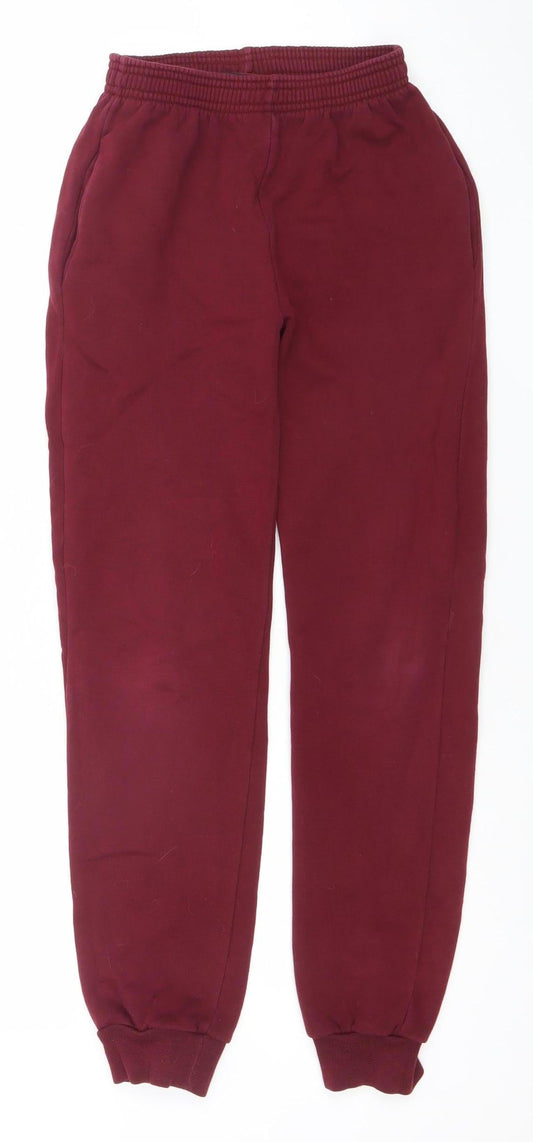 Hunter Boys Red Jogger Trousers 10-11 Years Cotton Blend Fleece Sweatpants