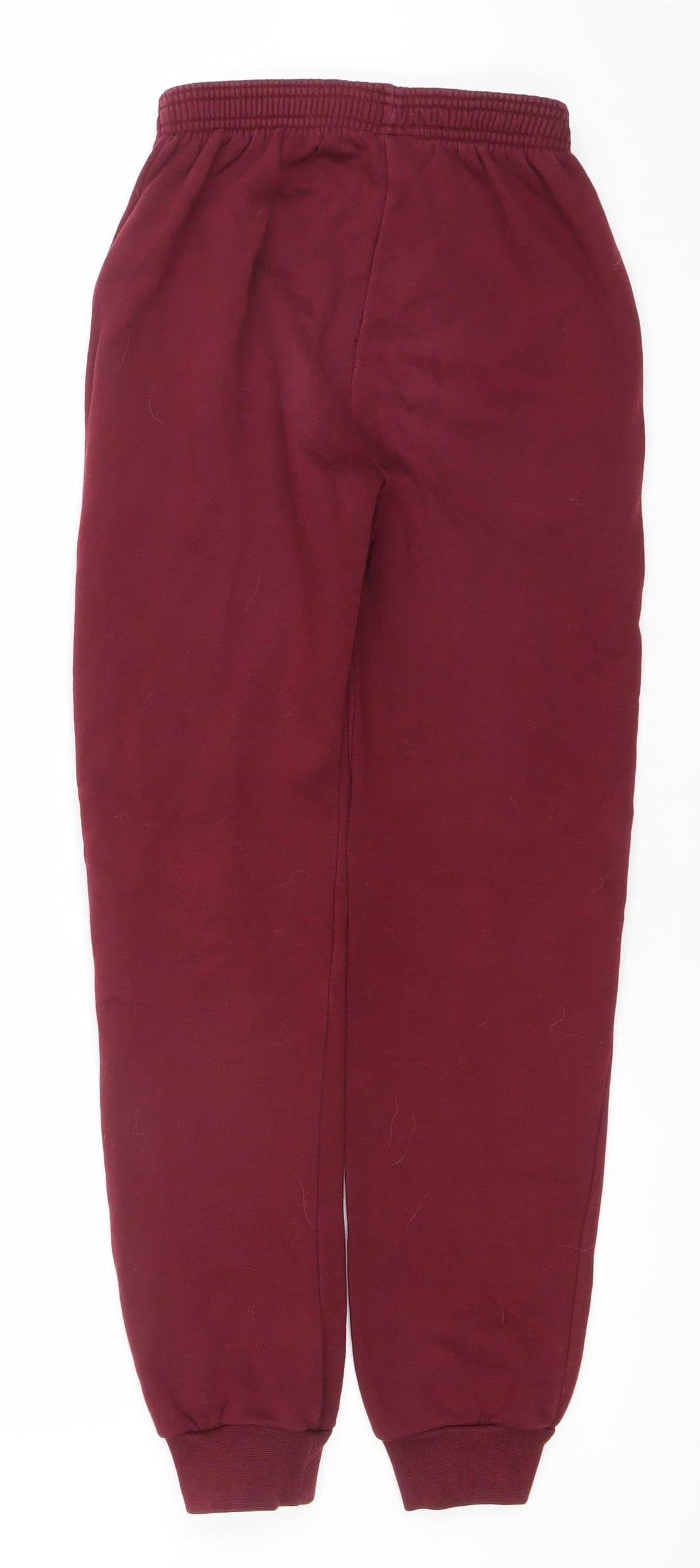 Hunter Boys Red Jogger Trousers 10-11 Years Cotton Blend Fleece Sweatpants