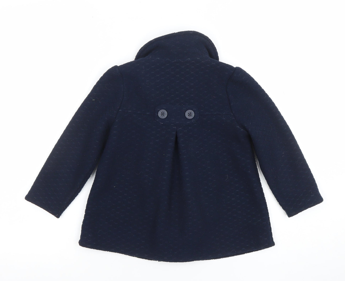 Jasper Conran Junior Girls Blue Pea Coat 4-5 Years Double Breasted Winter Jacket