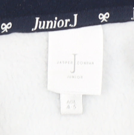 Jasper Conran Junior Girls Blue Pea Coat 4-5 Years Double Breasted Winter Jacket
