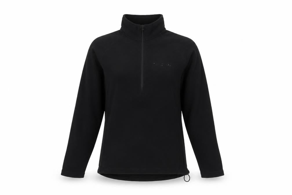 Clad Women’s Black Fleece 1/4 Zip Pullover Sweatshirt Size 8