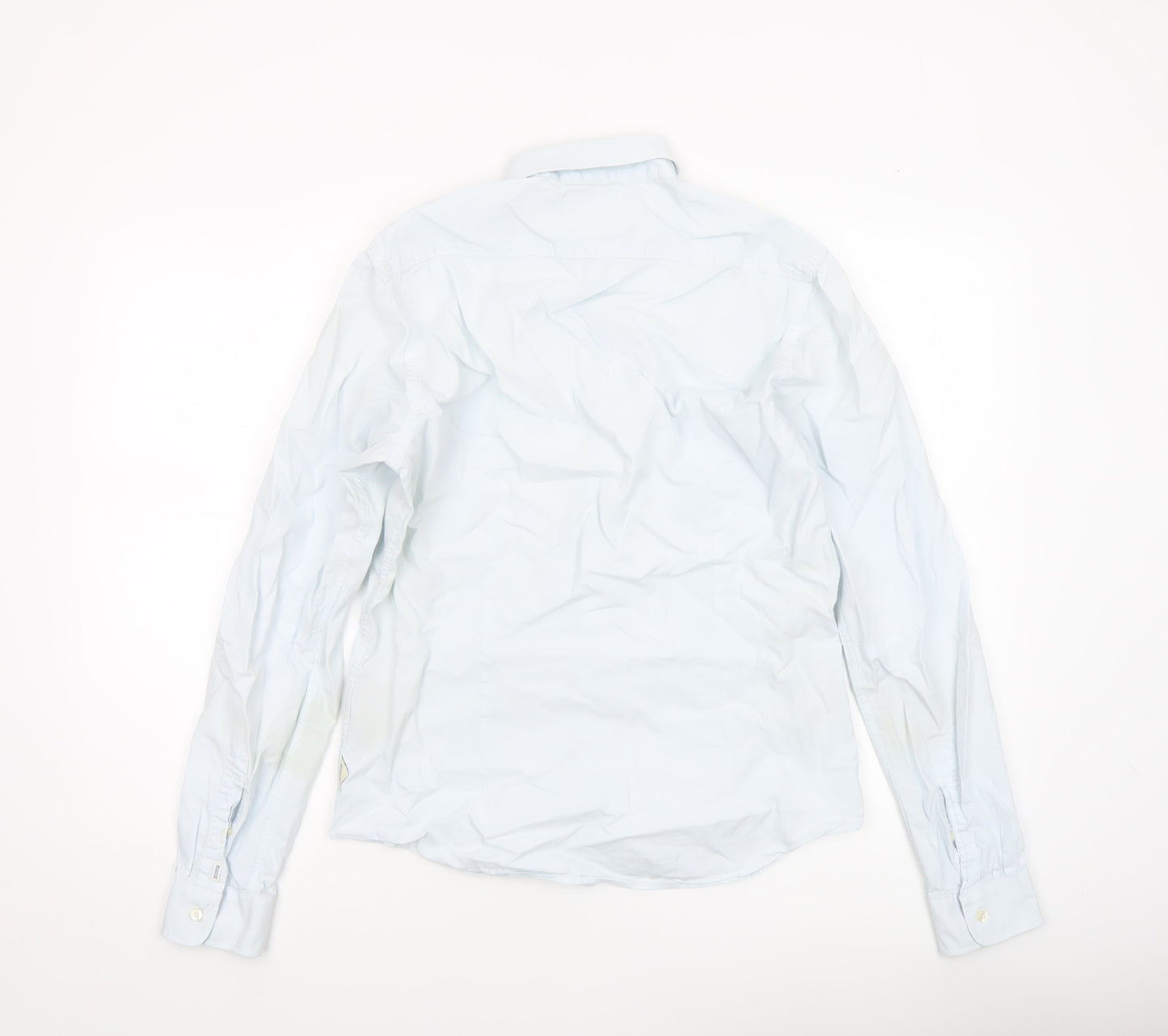 Scotch & Soda Men's White Cotton Long Sleeve Formal Dress Shirt M