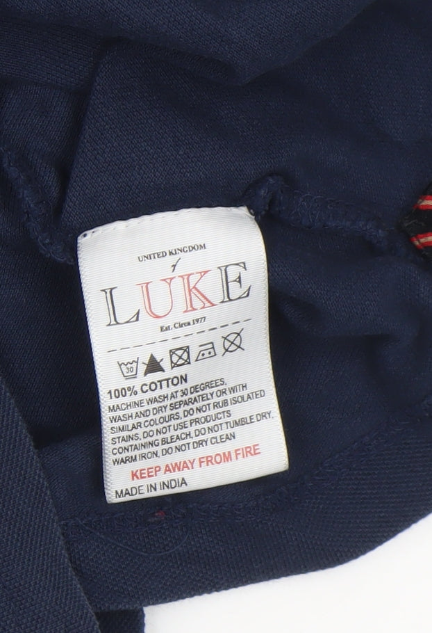 Luke Junior Boys Blue 8-9 Years Polo Shirt Cotton Short Sleeve