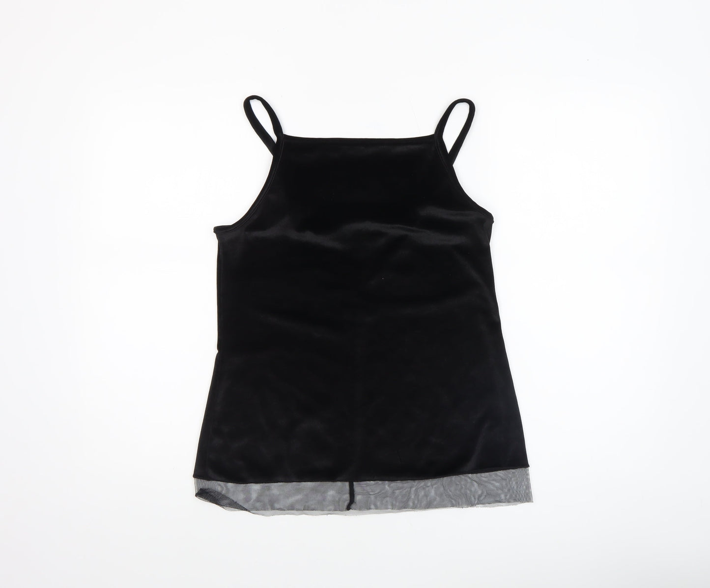 ASOS Women’s Black Velvet Camisole Tank Top Size 6 Adjustable Straps