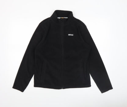 Additional front view of Regatta boys’ black fleece full zip jacket 14 years warm lightweight outdoor