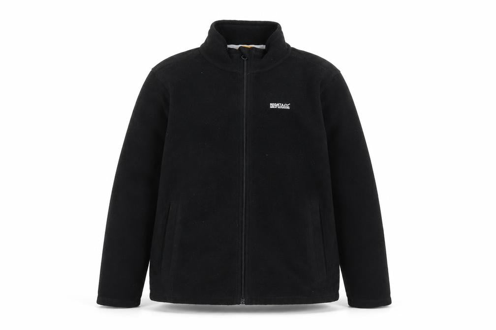 Regatta Boys Black Fleece Full Zip Jacket 14 Years Warm Lightweight Outdoor