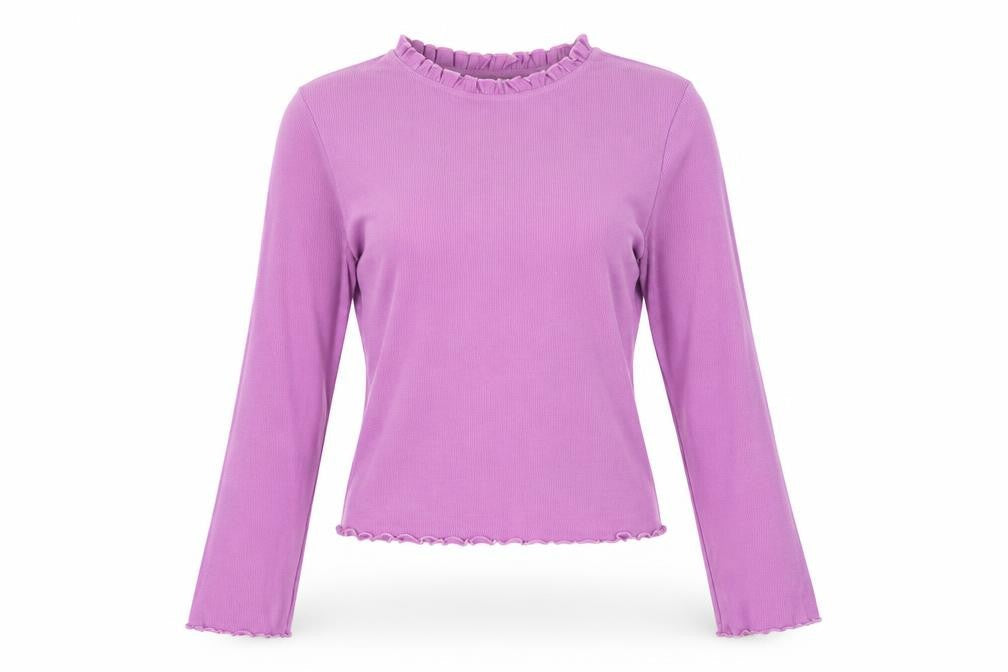 Nice & Chic Women’s Purple Mock Neck Long Sleeve Jersey Top Size 2XS