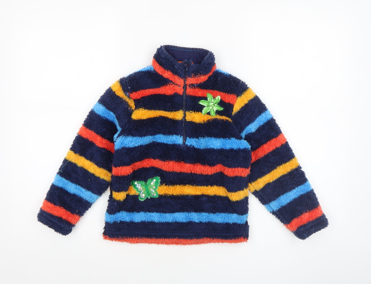 Mountain Warehouse Girls Multicoloured 5-6 Years Fleece Pullover Sweatshirt