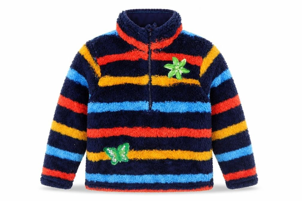 Mountain Warehouse Girls Multicoloured 5-6 Years Fleece Pullover Sweatshirt
