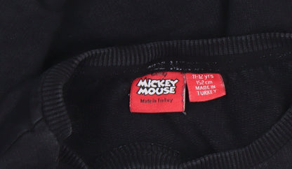 Additional view of Disney girls’ black mickey mouse sequin pullover sweatshirt 11-12 years