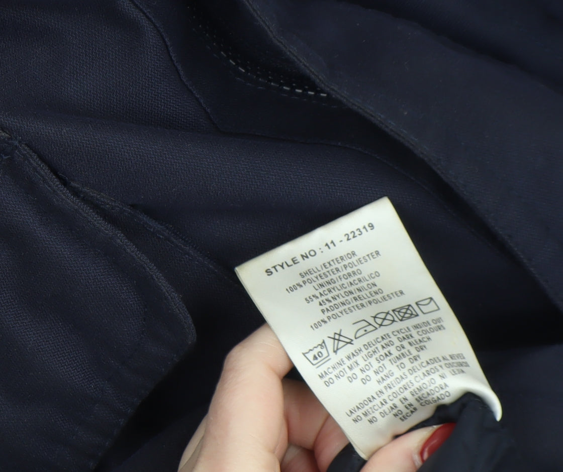 Trademark Men's Blue L Outdoor Jacket Corduroy Collar Lined Waterproof
