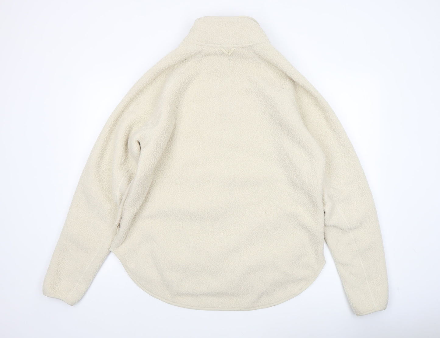 H&M Move Women Ivory Fleece Full Zip Jacket Size 12