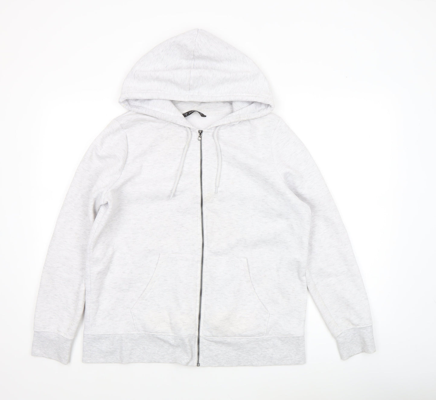 Dunnes Women’s Grey Full Zip Hoodie Size M Polyester Cotton Blend