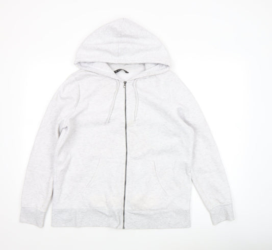 Dunnes Women’s Grey Full Zip Hoodie Size M Polyester Cotton Blend