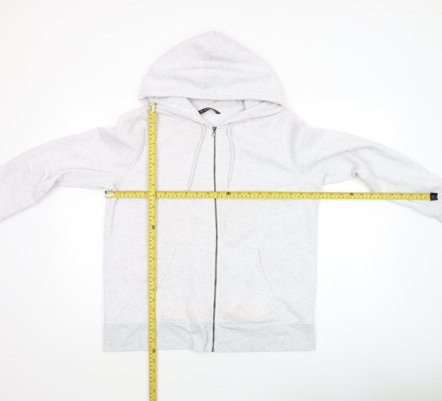 Dunnes Women’s Grey Full Zip Hoodie Size M Polyester Cotton Blend