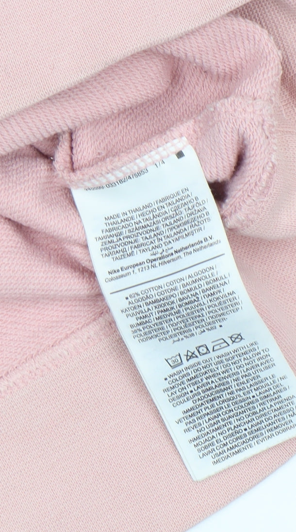 Nike Womens Pink Dri-Fit Crew Neck Pullover Sweatshirt XS