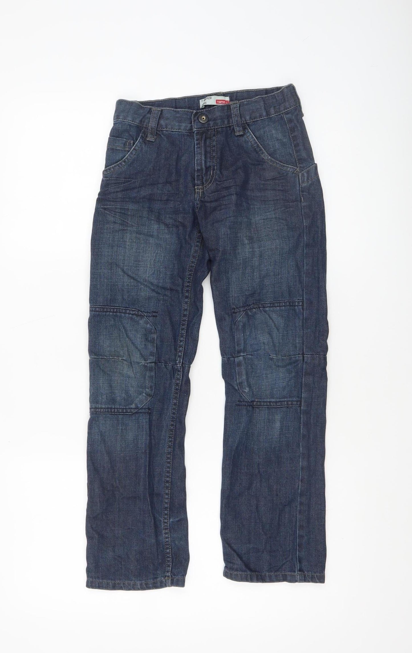 Name It Boys Blue Denim Straight Jeans Age 7 Years Adjustable Waist
